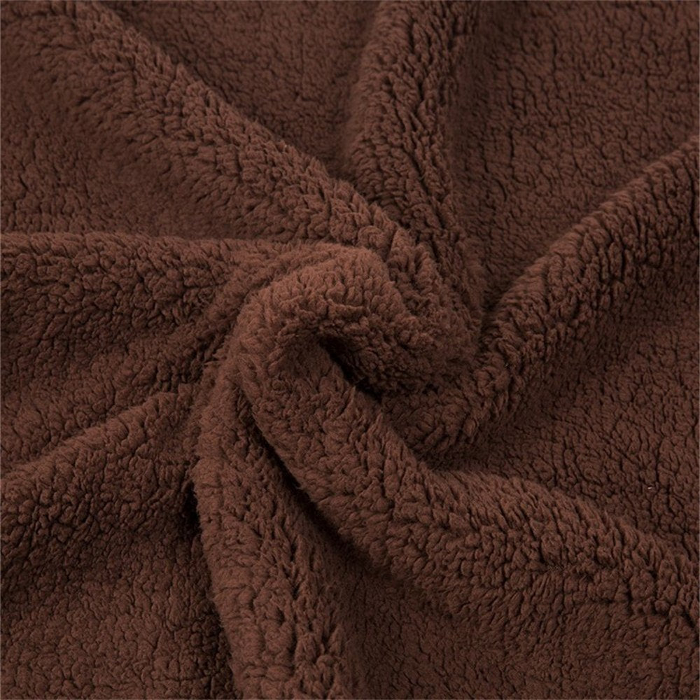 Close-up of brown sherpa texture